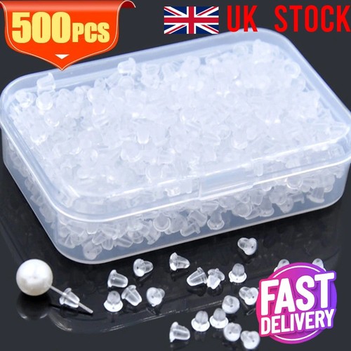 500pcs silicone earring backs - 500pcs,