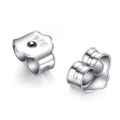 Silver plated nickel earring - plated,