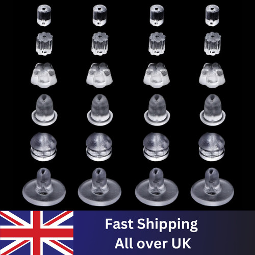 Flower earring backs silicone - backs,