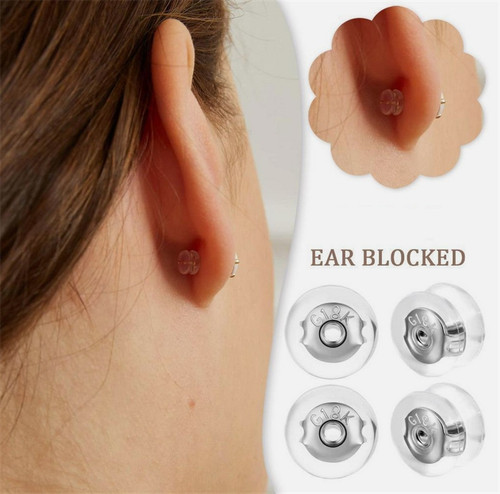 18k locking secure earring - 18k,