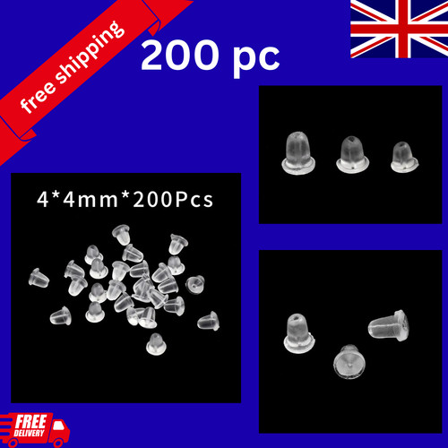 Silicone rubber earring backs - rubber,