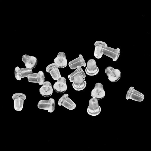 Silicone rubber earring backs - rubber,