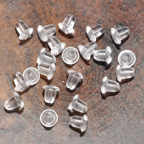 Silicone rubber earring backs - rubber,