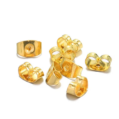 Gold colour earring backs - gold,