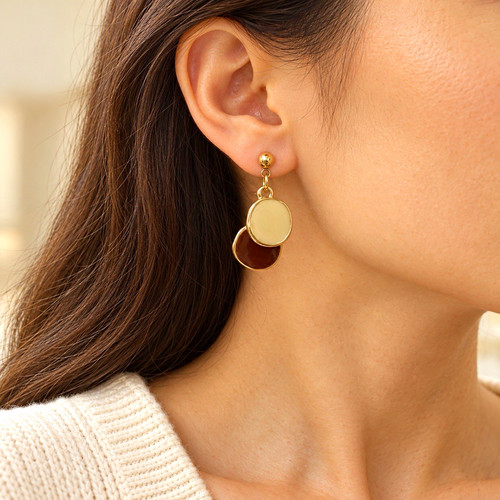 Gold plated enamel double - gold,