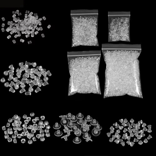 200 2000pcs clear silicone - clear,