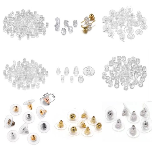 Soft silicone earring - silicone, backs