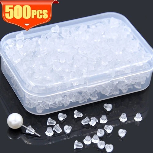 500pcs silicone earring backs - 500pcs,