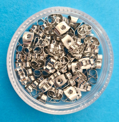 100 pcs 6mm butterfly earring